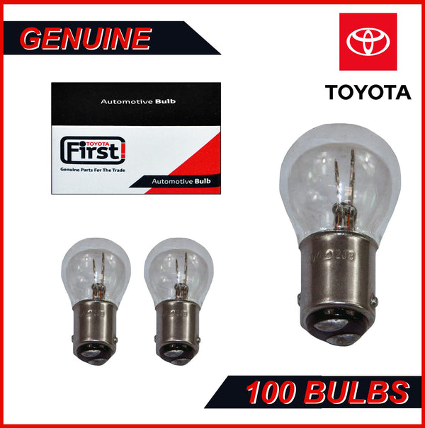 100 X Genuine Toyota 380 Bulbs Brake, Stop, Tail Light Llb380t P21/5w