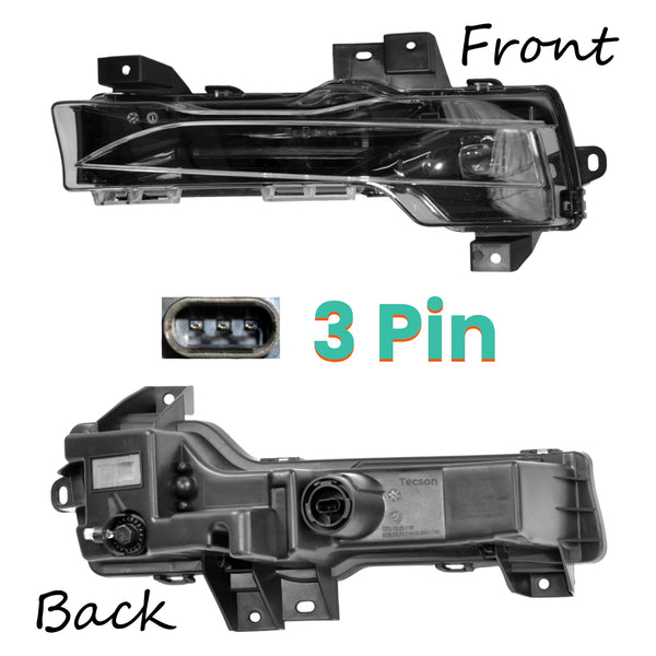 Front Left Fog Lamp & DRL For Tesla: Model 3, Model Y