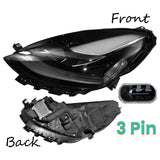 Front Left Passenger Side LH Headlamp Headlight For Tesla: Model 3, Model Y