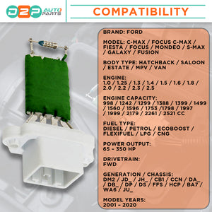 heater blower resistor for Ford HVAC climate control
