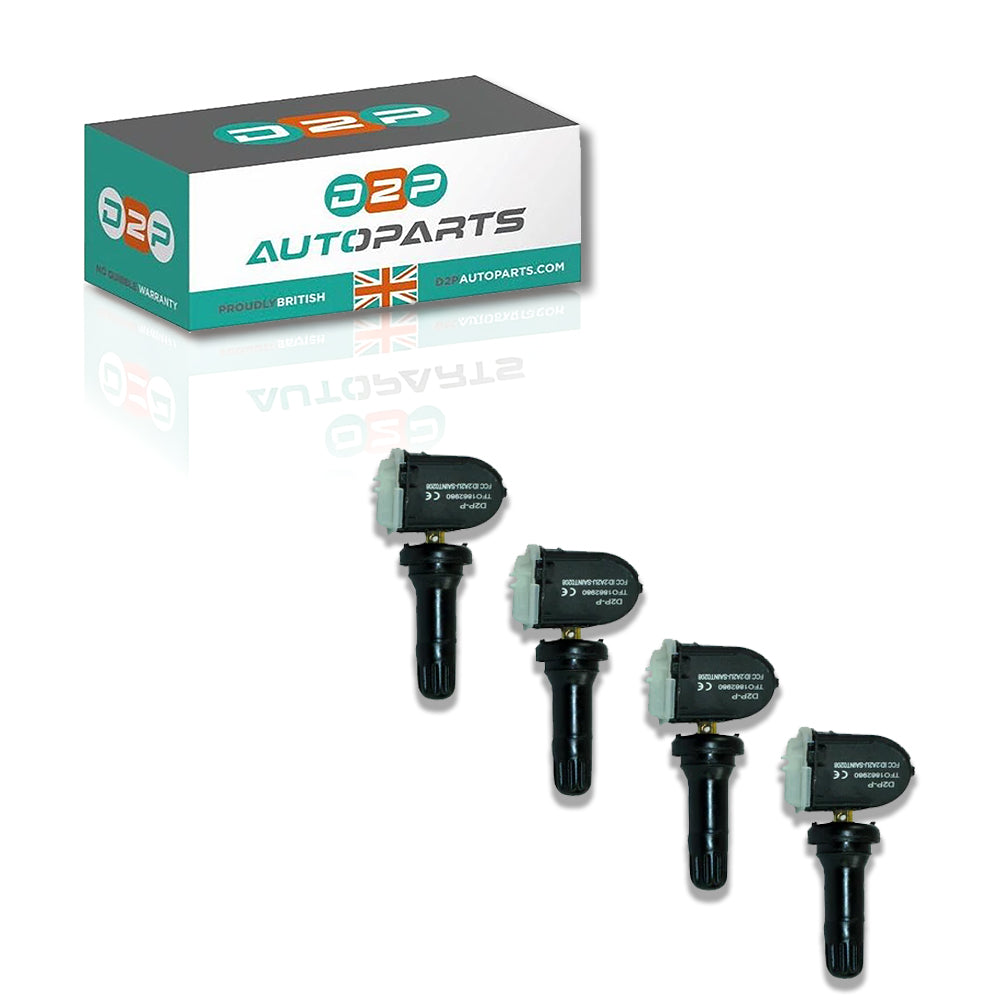 4× Ford tyre pressure monitoring sensors TPMS replacement for Ford Fiesta Focus Mondeo