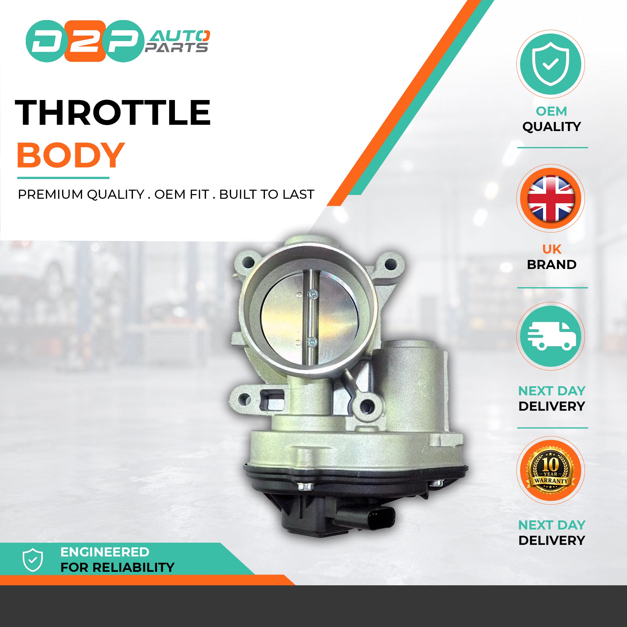 Throttle Body For Ford Focus, C-Max, Mondeo, and Opel-Vauxhall Zafira 4M5G9F991FA