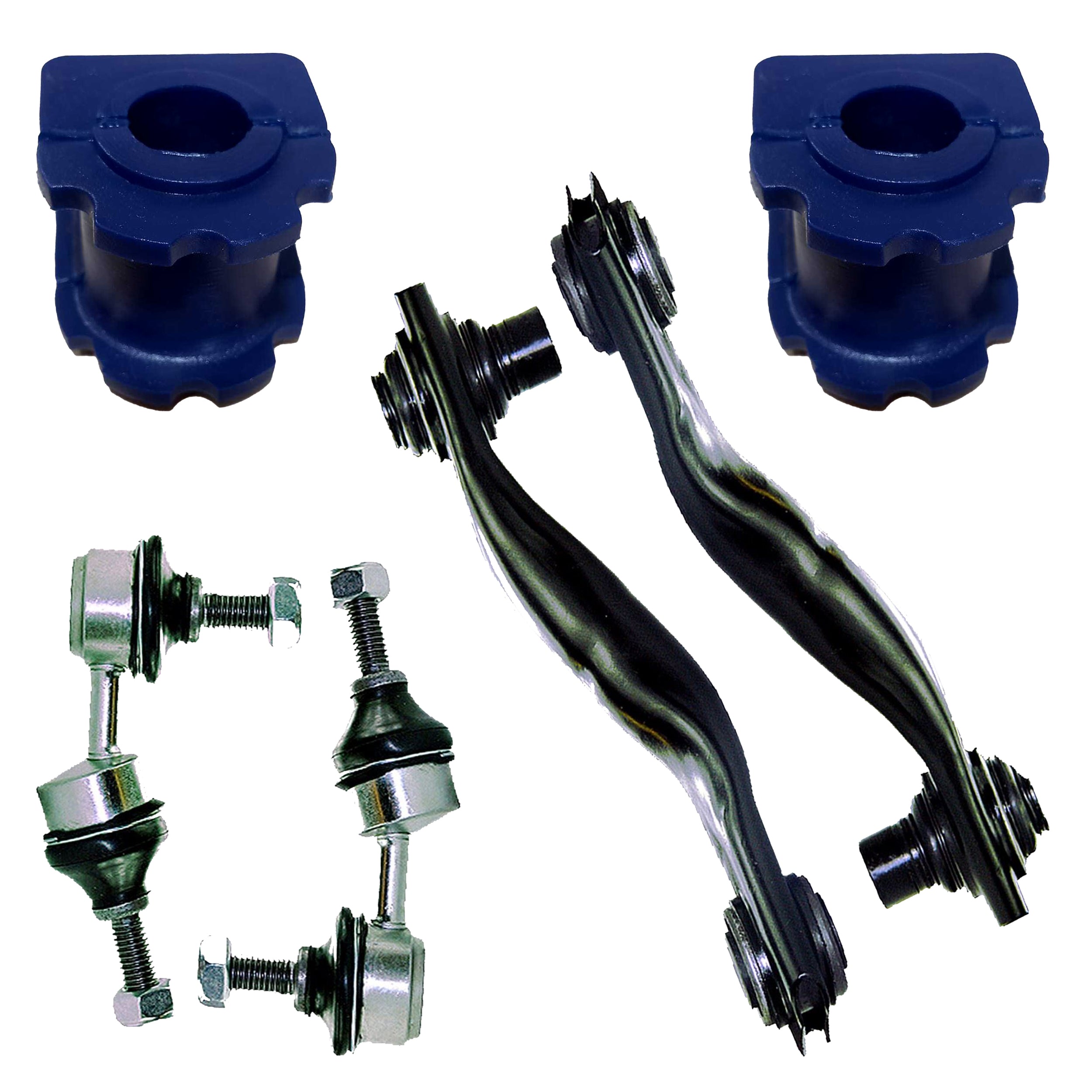 Rear Lower Control Arms, Poly Bushes & Drop Links Kit For Jaguar X-Type