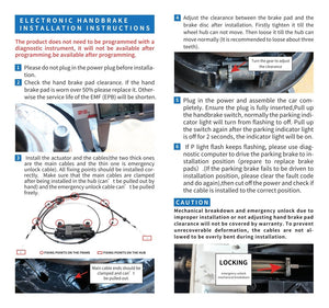 Electronic Handbrake Installation Instructions