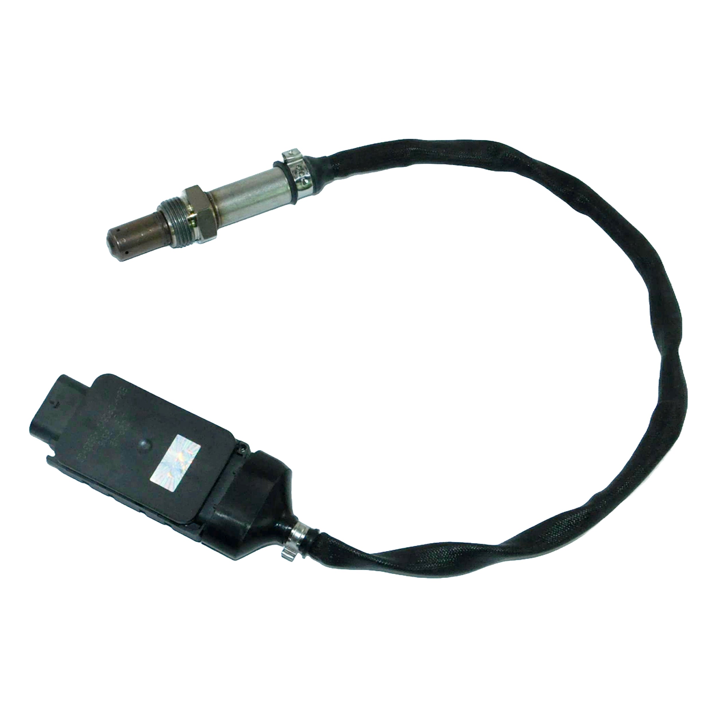 Detail view of NOx sensor thread and wiring connector for Range Rover Evoque