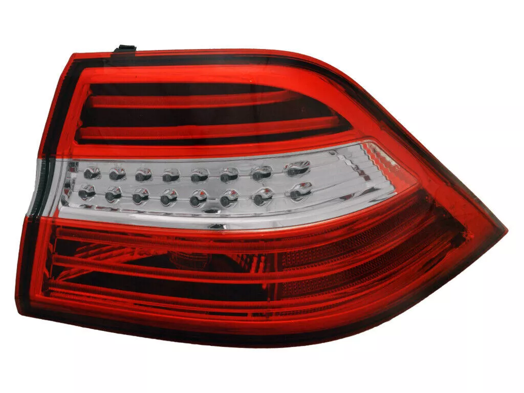 Rear right boot lid tail light complete unit for Mercedes (clear/red lens)