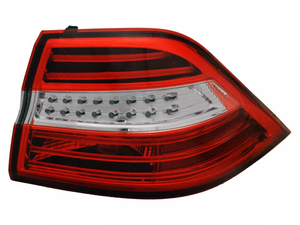 Rear right boot lid tail light complete unit for Mercedes (clear/red lens)
