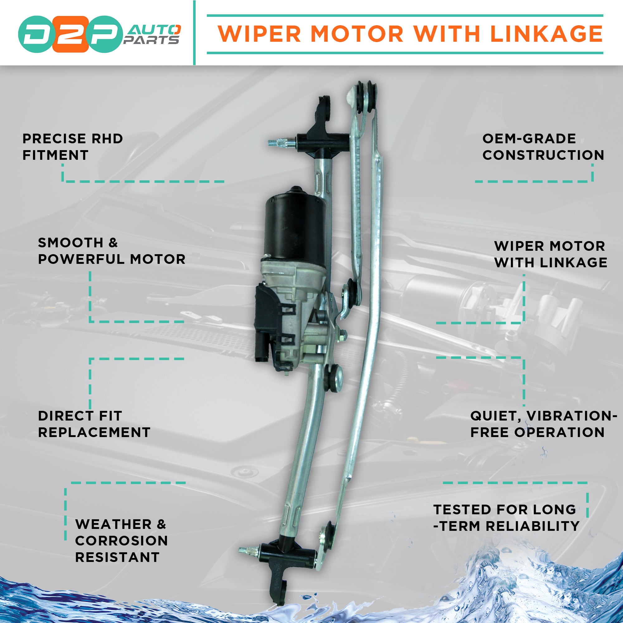 Citroën front wiper motor and linkage assembly replacement