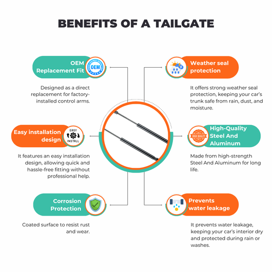 aftermarket rear hatch gas strut pair compatible with Peugeot 207 2006-2013 8731L7