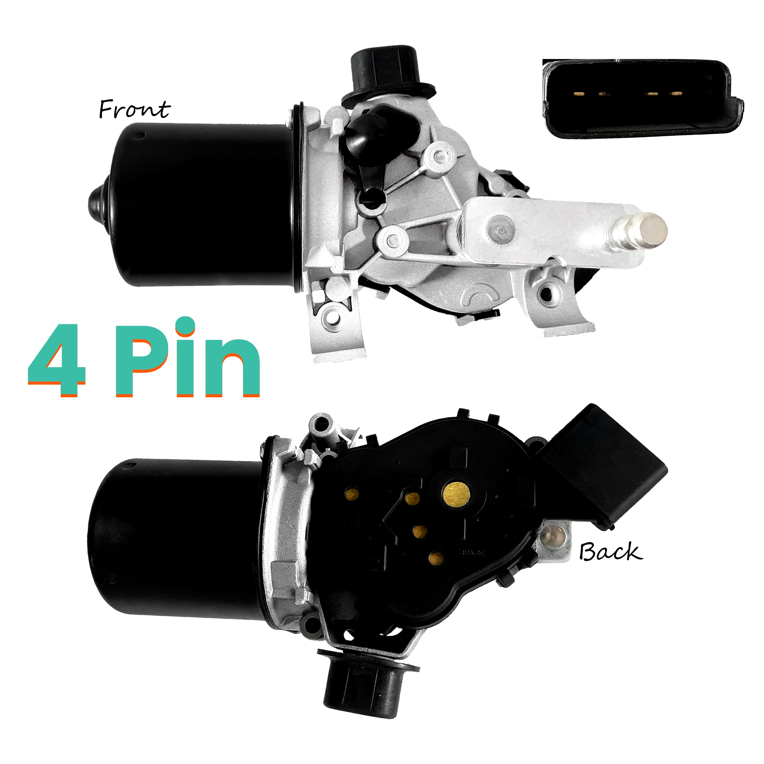Renault Megane Mk3 front wiper motor 288000002R 4-pin