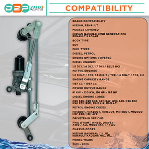 Windscreen wiper motor with linkage for Nissan Qashqai product Compatibility