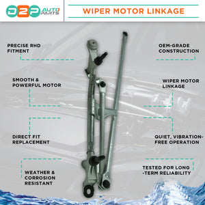 Renault Clio front wiper motor and linkage assembly image