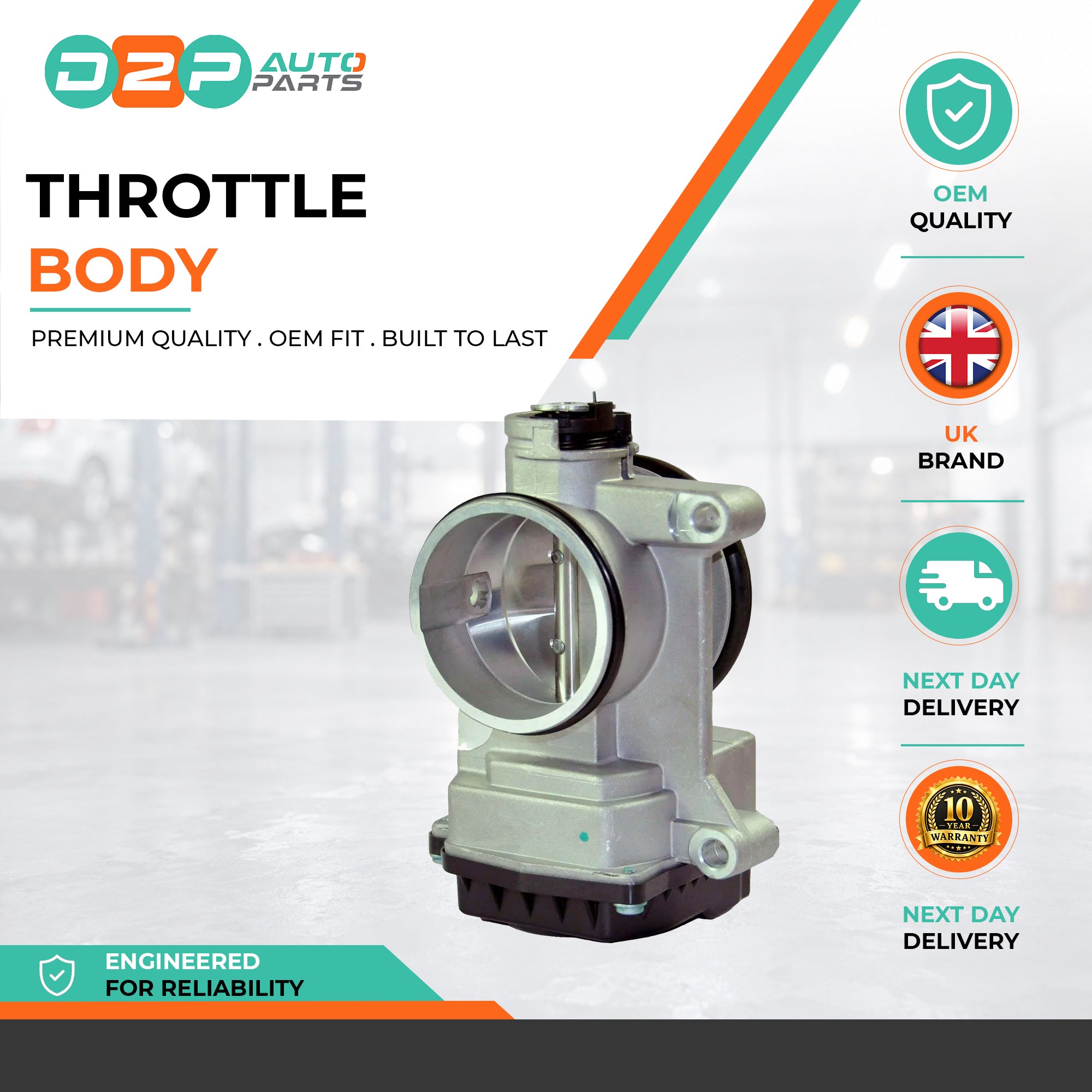 (6 Pins) Throttle Body For Renault Clio, and Logan 8200063652