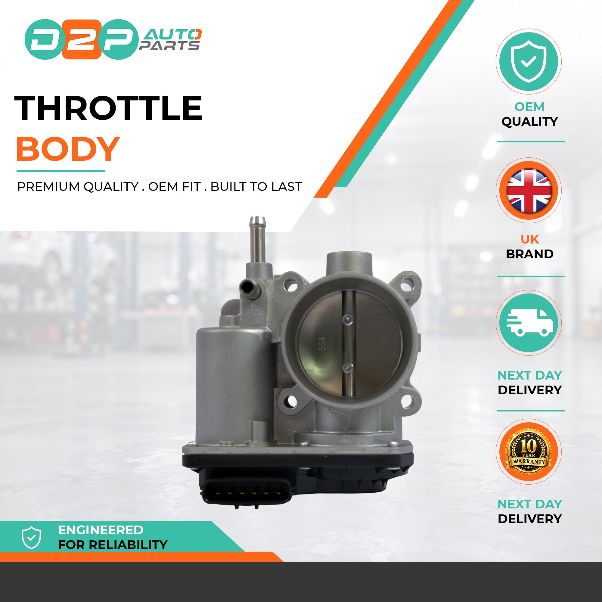 Throttle Body For Toyota: Auris, Avensis, Corolla, RAV4, Verso 22030-0T800.