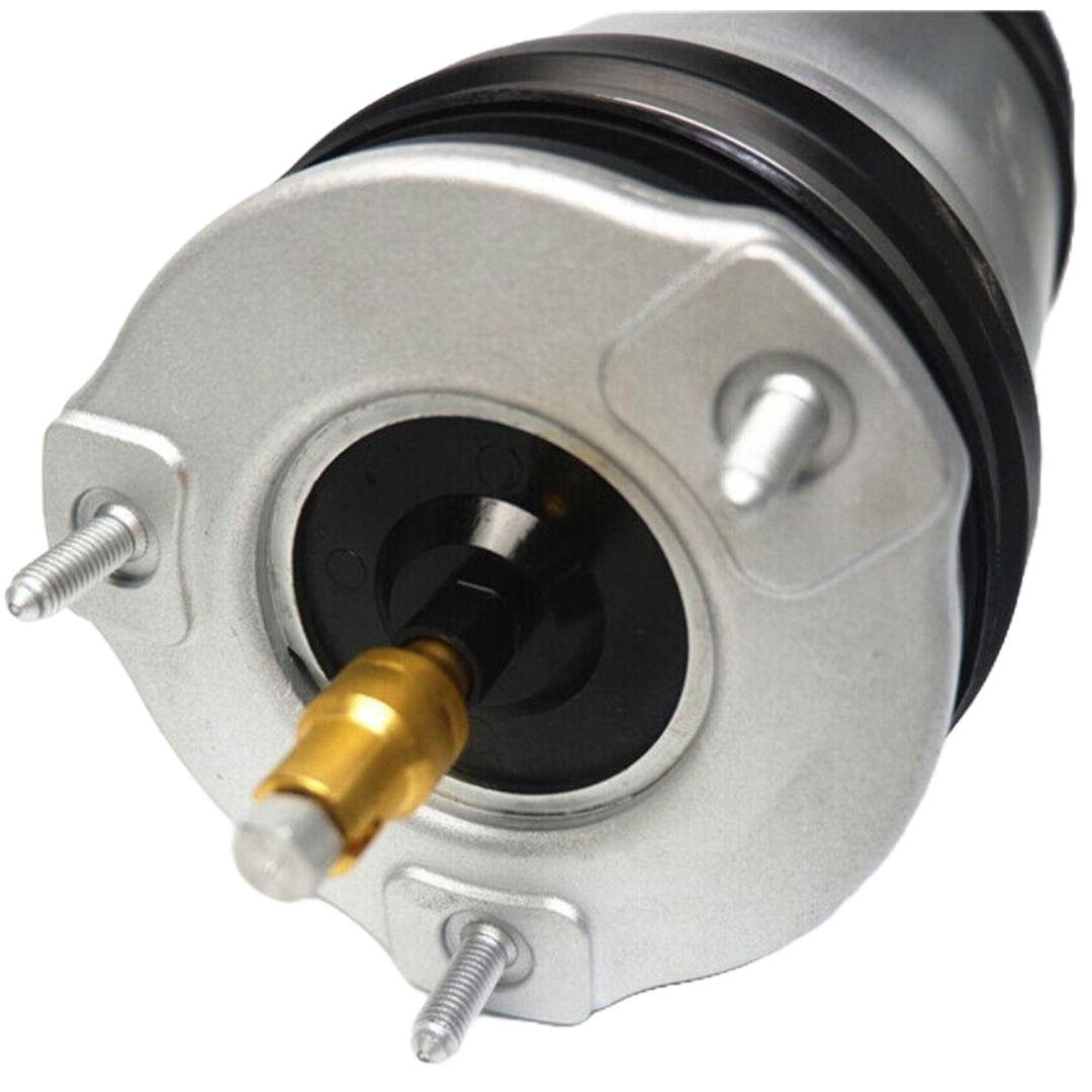 Tesla Model S air spring strut with mounting bracket detail