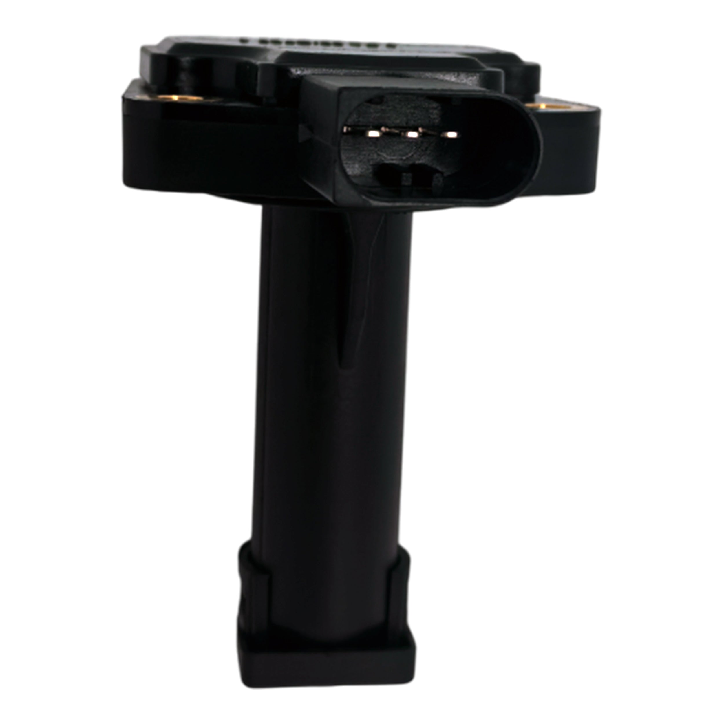 Close-up of the 3-pin connector on the Volvo engine oil level sensor