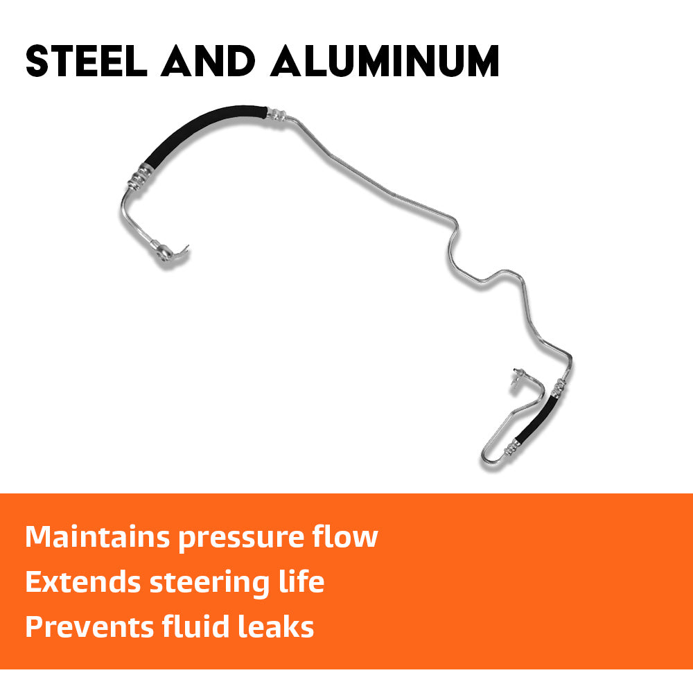 Close-up of metal fittings on Vauxhall Insignia power steering hose pipe part #13219375