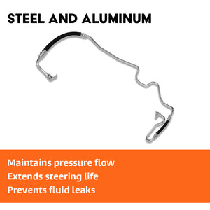 Close-up of metal fittings on Vauxhall Insignia power steering hose pipe part #13219375