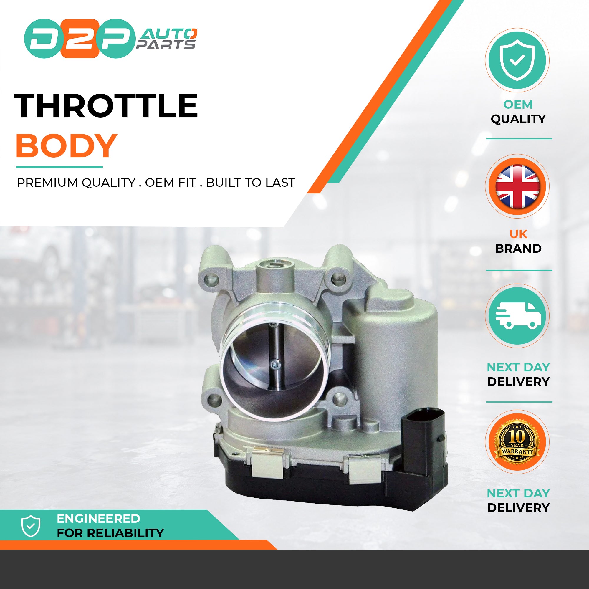 Throttle Body 6-Pin for Seat Ibiza, Toledo, Skoda Fabia, Roomster, VW Polo & Fox | 1.2 Petrol