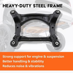Audi A6 front subframe carrier white background