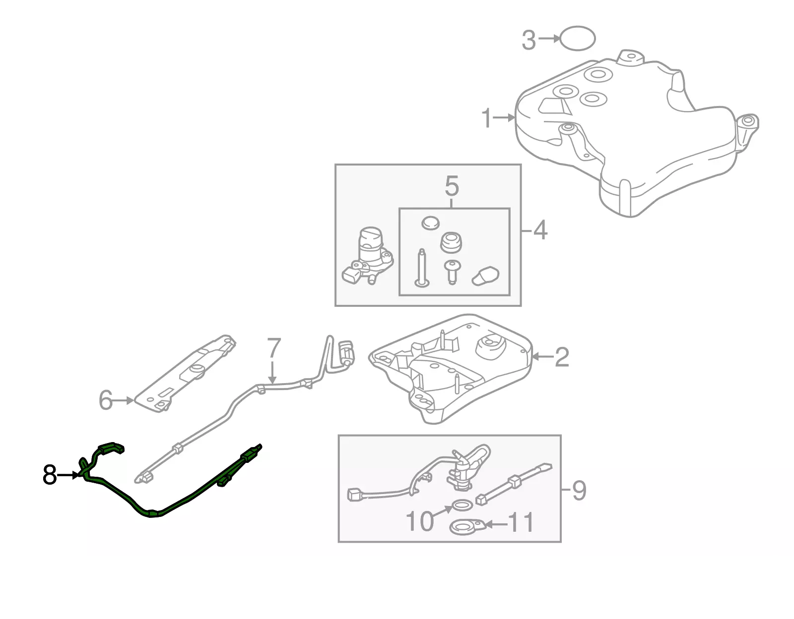 Diesel Exhaust Fluid (DEF) Injector Feed for VW JETTA BEETLE 5C0131984B 2015