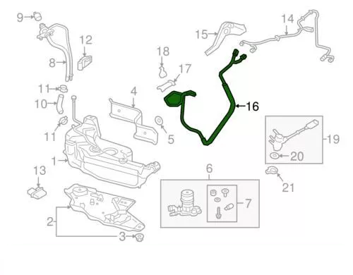 Diesel Exhaust Fluid Injector Feed Line for VW, AUDI 5Q0131984AG