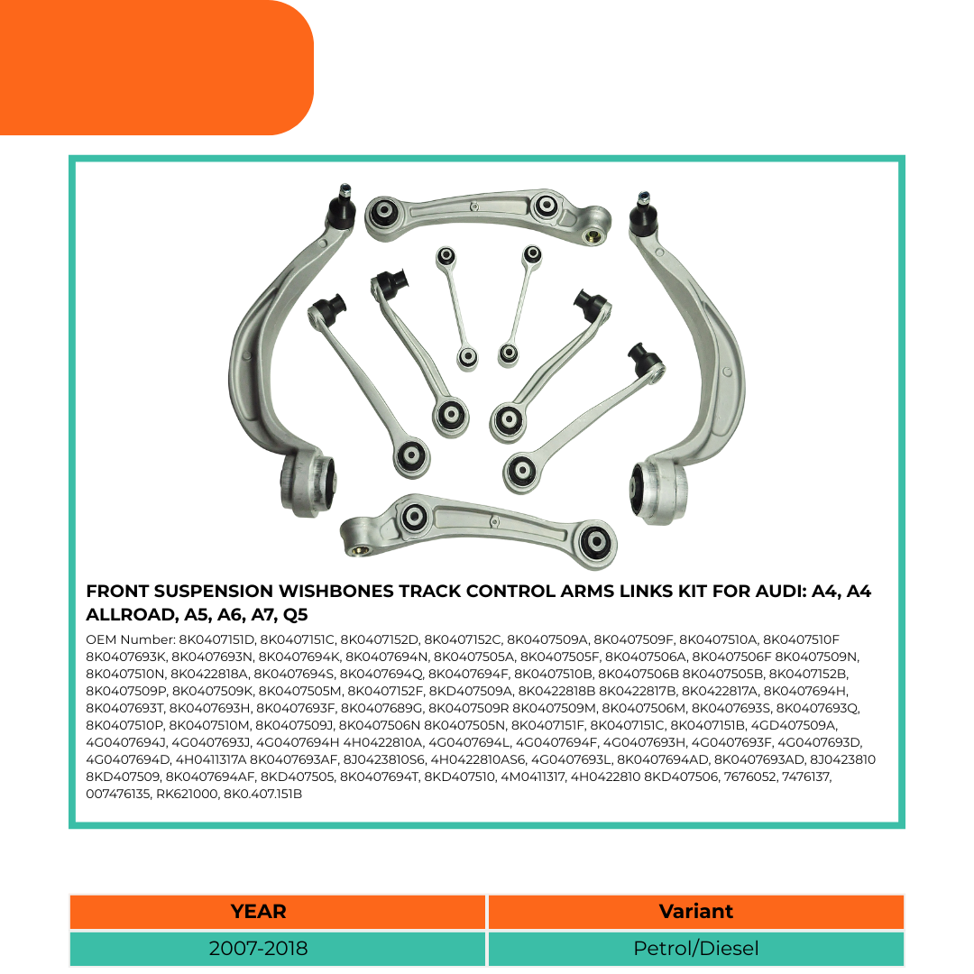 front suspension control arms kit for Audi A4 B6 B7