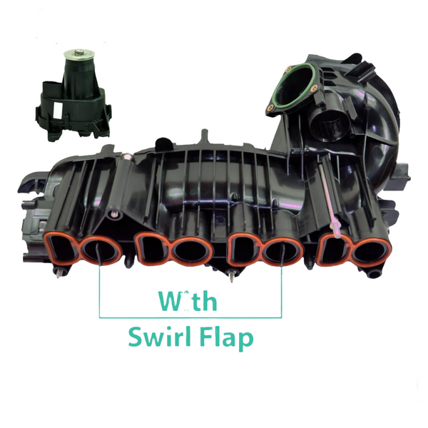 Inlet Intake Manifold With Actuator Motor Swirl Flap  for BMW: 1 Series, 3 Series, 5 Series, X1, X3,