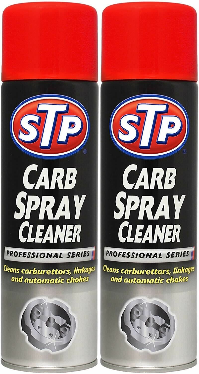 2 x STP CARB CLEANER SPRAY CARBURETTOR INTAKE SPRAY CLEANER PROFESSIONAL 500ML