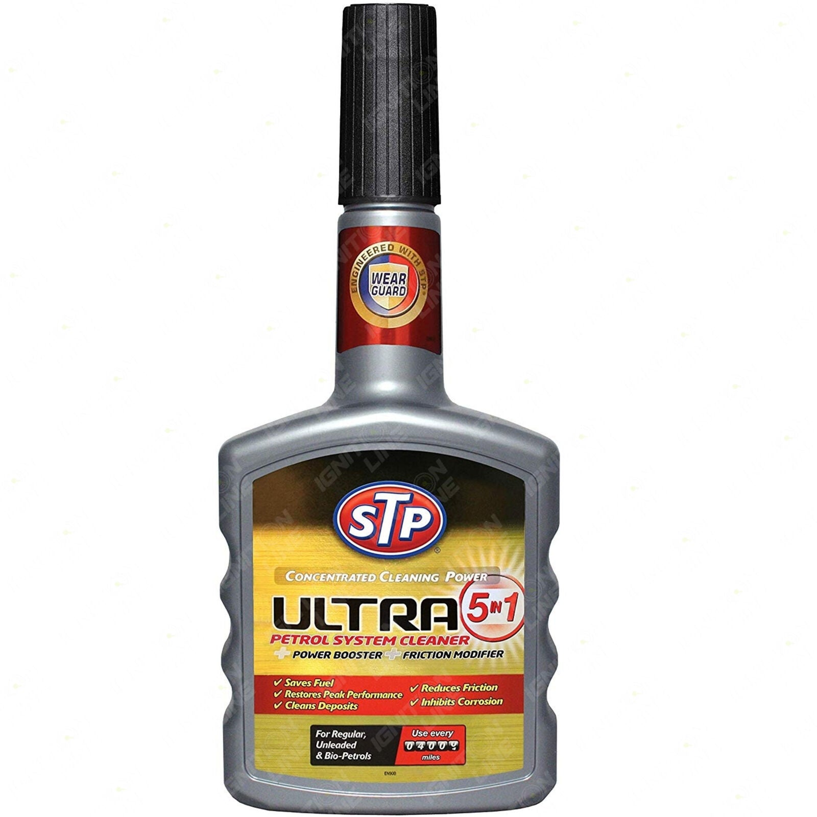 STP Ultra 5in1 PETROL Injector Fuel System Cleaner Treatment Power Booster 400ml