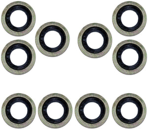 10X Oil Drain Sump Plug Washers X10 For Peugeot, Citroen, Ford, Land Rover, and Mazda - D2P Autoparts
