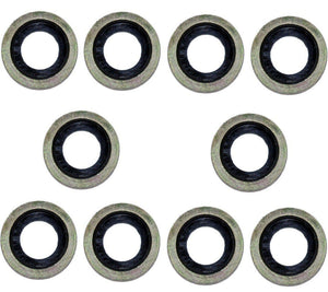 10X Oil Drain Sump Plug Washers X10 For Peugeot, Citroen, Ford, Land Rover, and Mazda - D2P Autoparts