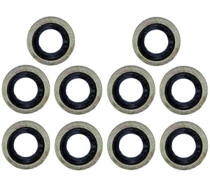 10X Oil Drain Sump Plug Washers X10 For Peugeot, Citroen, Ford, Land Rover, and Mazda - D2P Autoparts