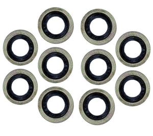 10X Oil Drain Sump Plug Washers X10 For Peugeot, Citroen, Ford, Land Rover, and Mazda - D2P Autoparts