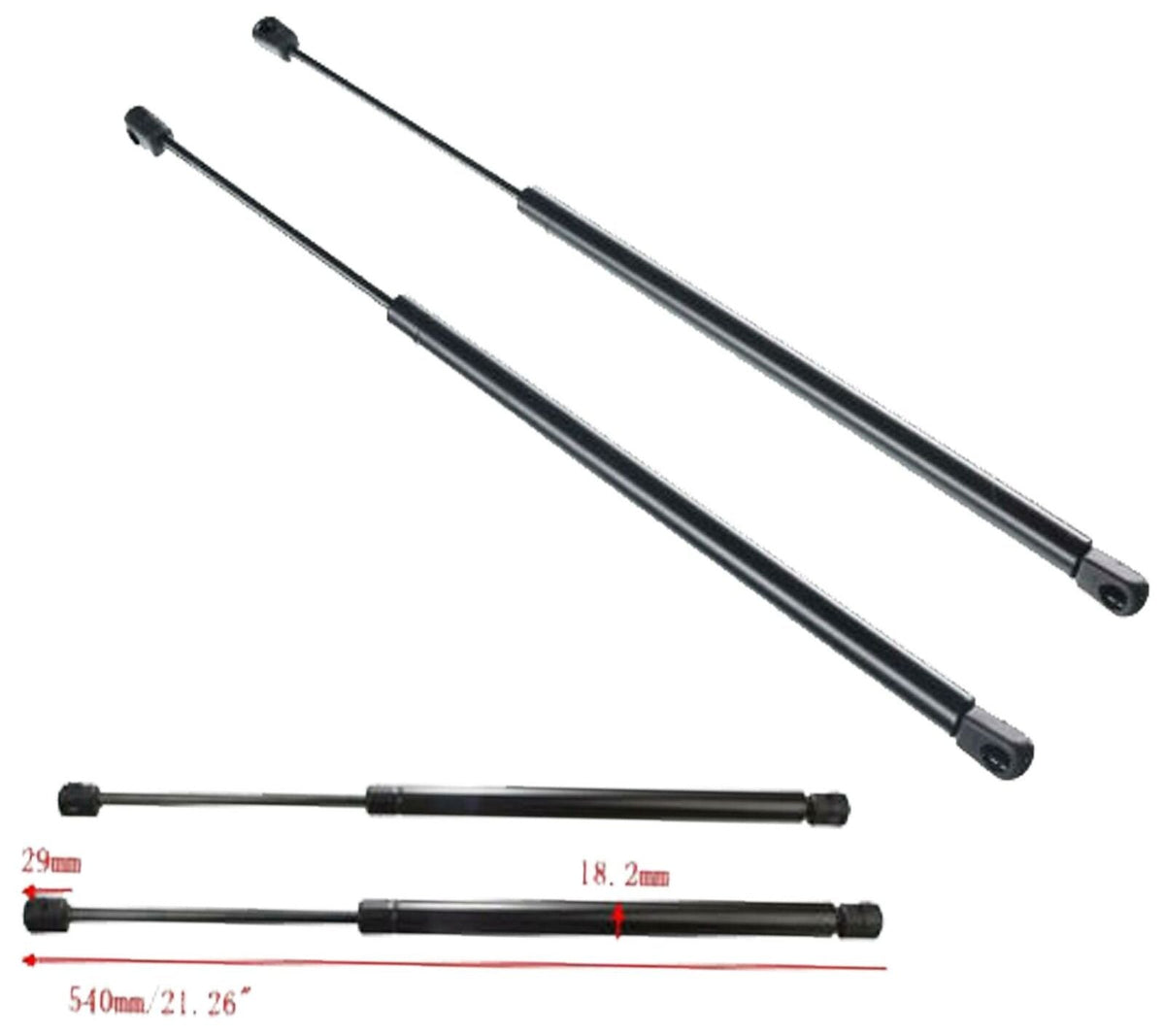2x Rear Tailgate Boot Gas Struts (Left & Right) For Renault: Grand Scenic, Megane, Scenic, 8200174571 - D2P Autoparts
