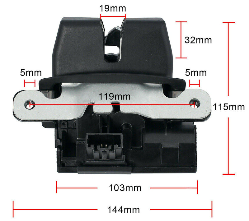 Boot Tailgate Lock Latch For Ford B-Max, Fiesta, 1761865 - D2P Autoparts