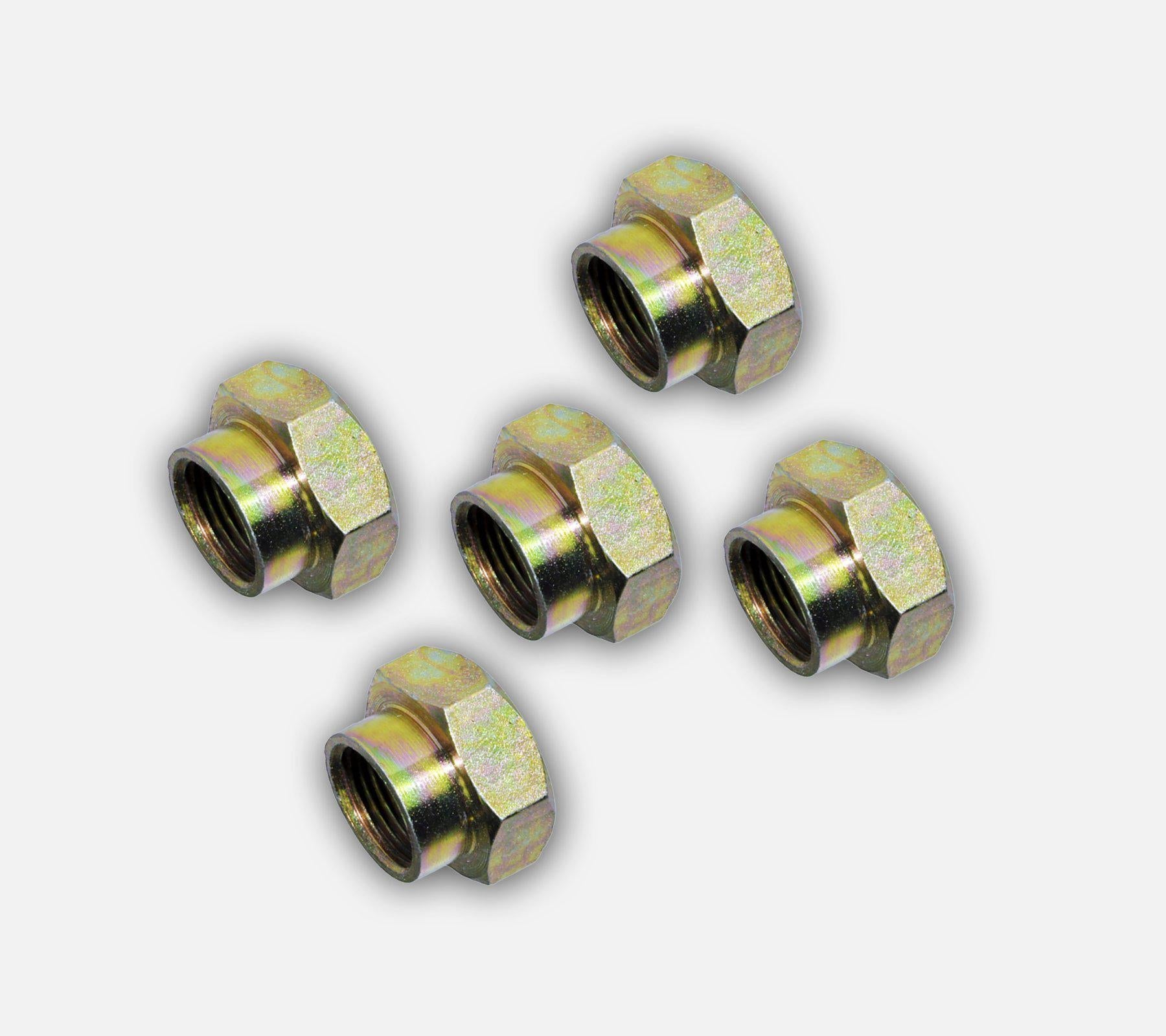 Front Hub Nut Set Of 5 For Peugeot, Citroen, Ford, Mazda, and Toyota 329714 - D2P Autoparts