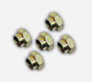 Front Hub Nut Set Of 5 For Peugeot, Citroen, Ford, Mazda, and Toyota 329714 - D2P Autoparts