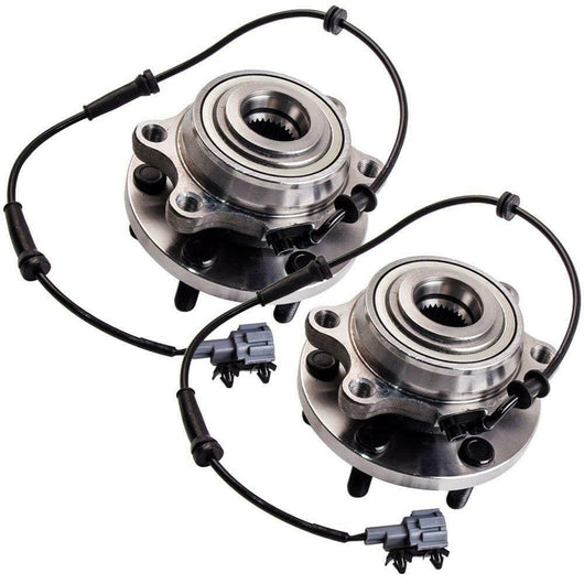 Front Hub Wheel Bearing Kit Pair ABS Sensor For Nissan Pathfinder R51 - D2P Autoparts