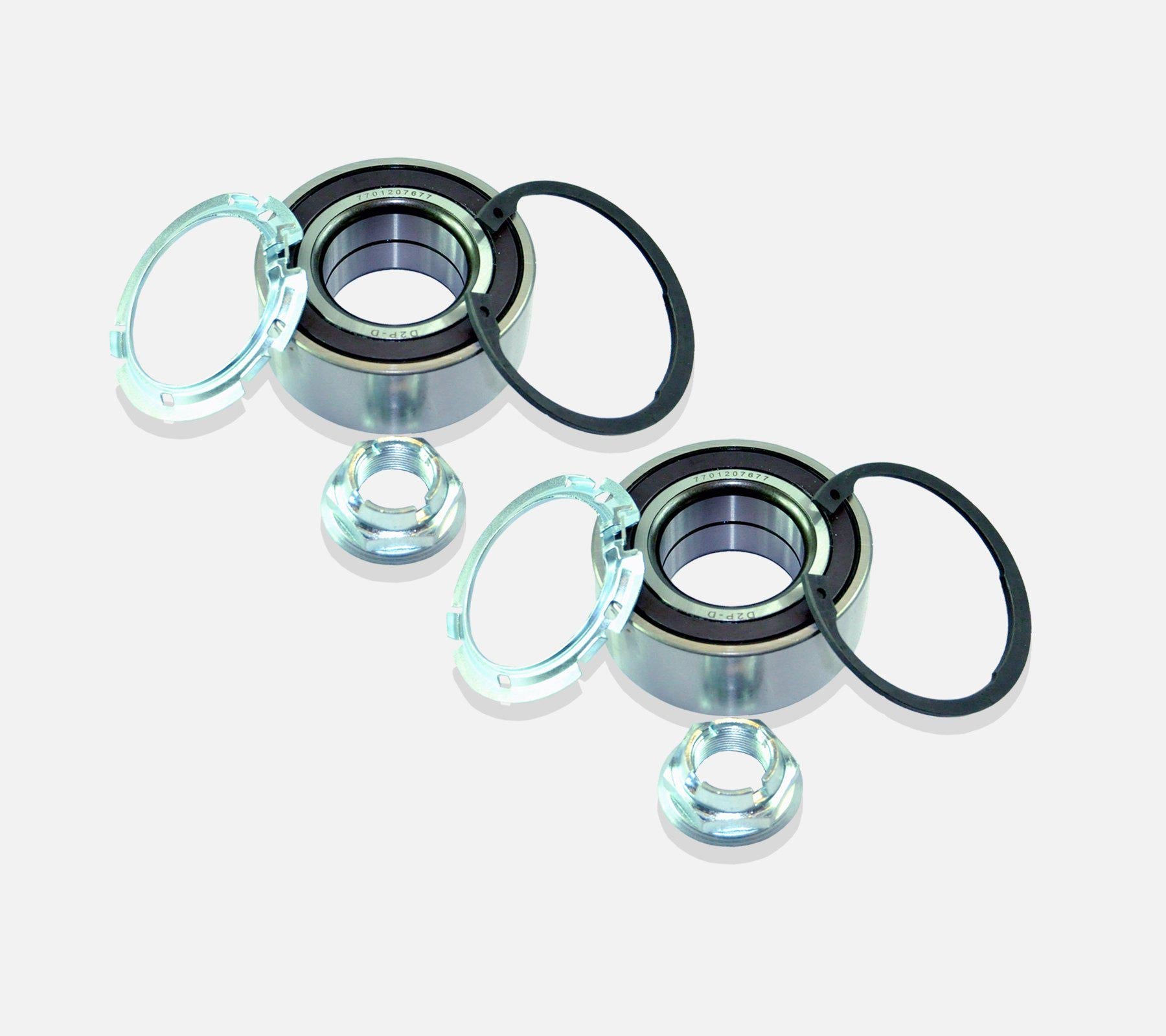 Front (Left +Right Pair) Wheel Bearing Hub Kit For Dacia, Smart, Renault, Nissan and Mercedes - D2P Autoparts