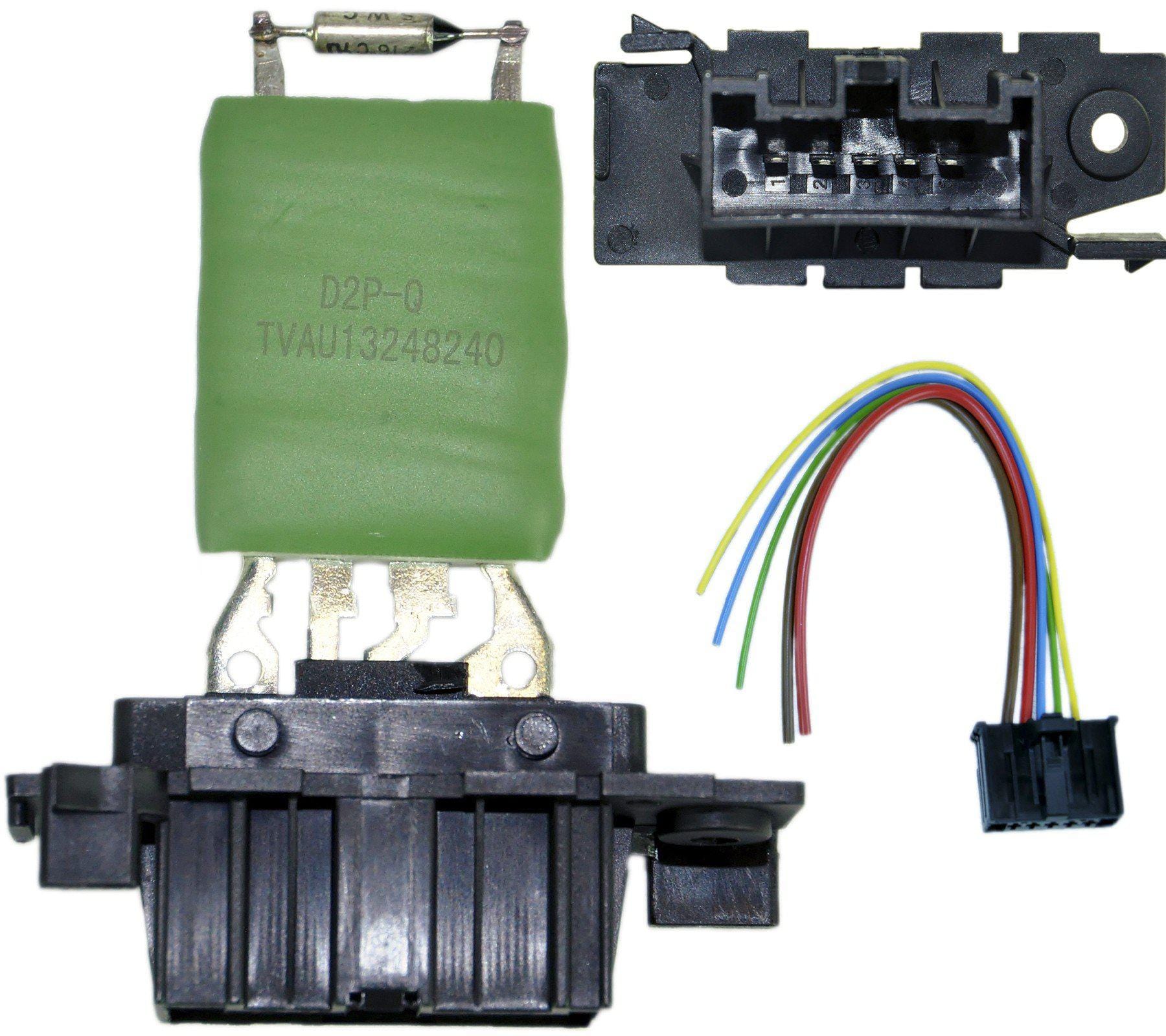 Heater Blower Motor Fan Resistor + Wiring Loom For Alfa Romeo, Fiat, Peugeot, Citroen, and Opel-Vauxhall - D2P Autoparts