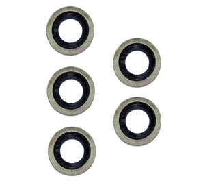 Oil Drain Sump Plug Washers X5 For Peugeot, Citroen, Ford, Land Rover, and Mazda - D2P Autoparts