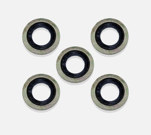 Oil Drain Sump Plug Washers X5 For Peugeot, Citroen, Ford, Land Rover, and Mazda - D2P Autoparts