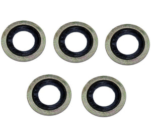 Oil Drain Sump Plug Washers X5 For Peugeot, Citroen, Ford, Land Rover, and Mazda - D2P Autoparts