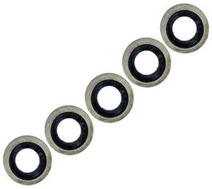 Oil Drain Sump Plug Washers X5 For Peugeot, Citroen, Ford, Land Rover, and Mazda - D2P Autoparts