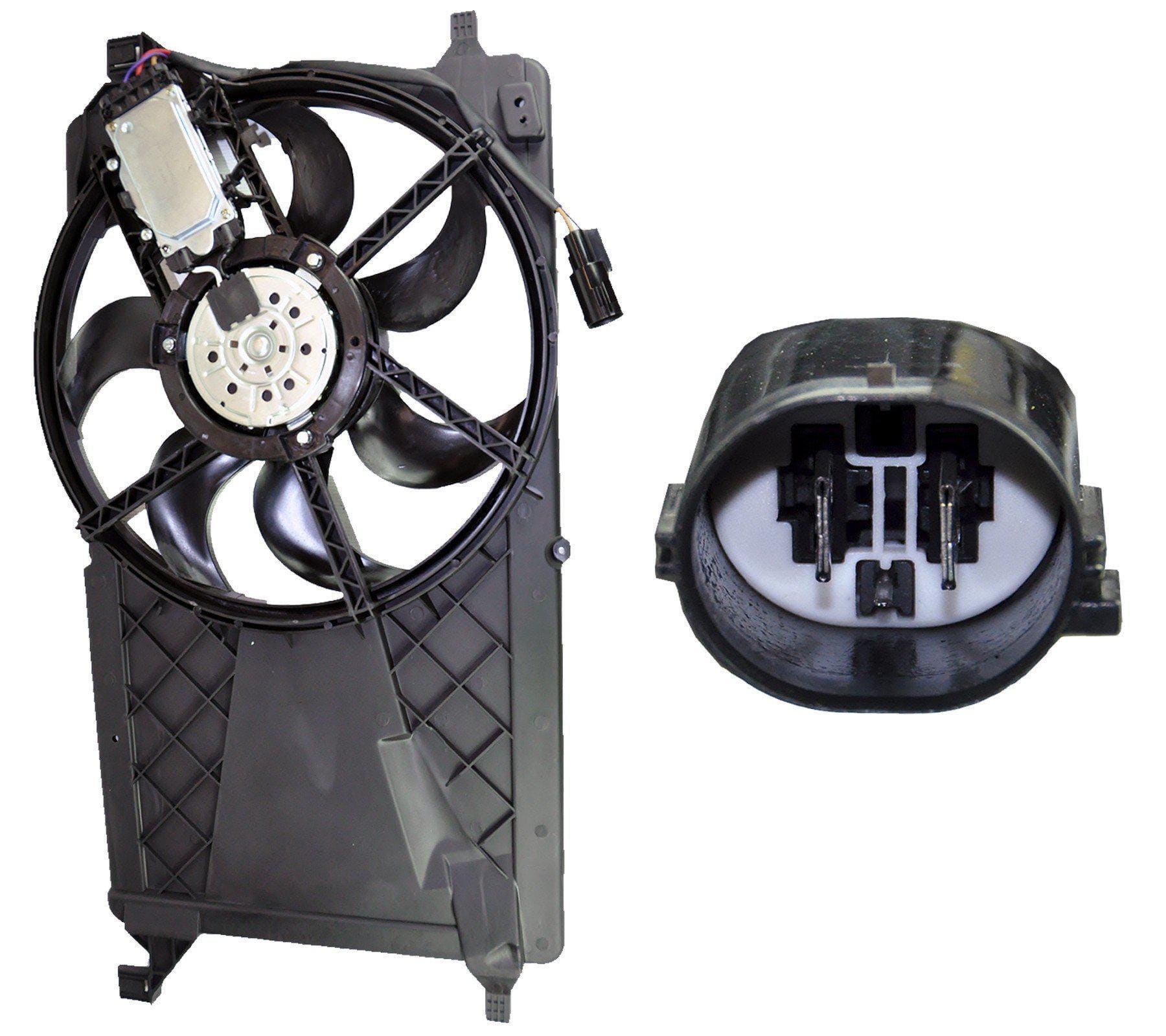 Radiator Cooling Fan + Motor for Ford, Mazda and Volvo 3M5H8C607RJ - D2P Autoparts