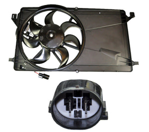 Radiator Cooling Fan + Motor for Ford, Mazda and Volvo 3M5H8C607RJ - D2P Autoparts