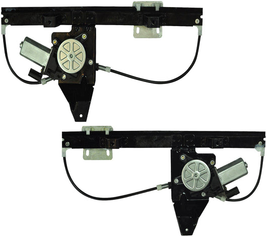 Rear Left & Right Passenger Electric Window Regulator Pair With Motor For Land Rover Freelander, - D2P Autoparts
