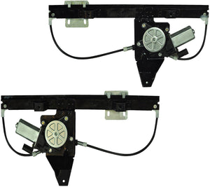 Rear Left & Right Passenger Electric Window Regulator Pair With Motor For Land Rover Freelander, - D2P Autoparts