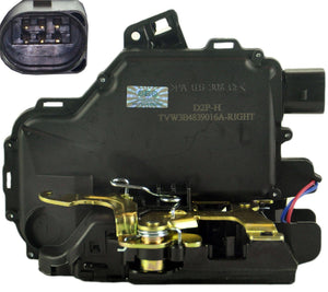 Rear Right Driver Door Lock Actuator (6 Pins) For Seat, Skoda, and VW 3B4839016A - D2P Autoparts